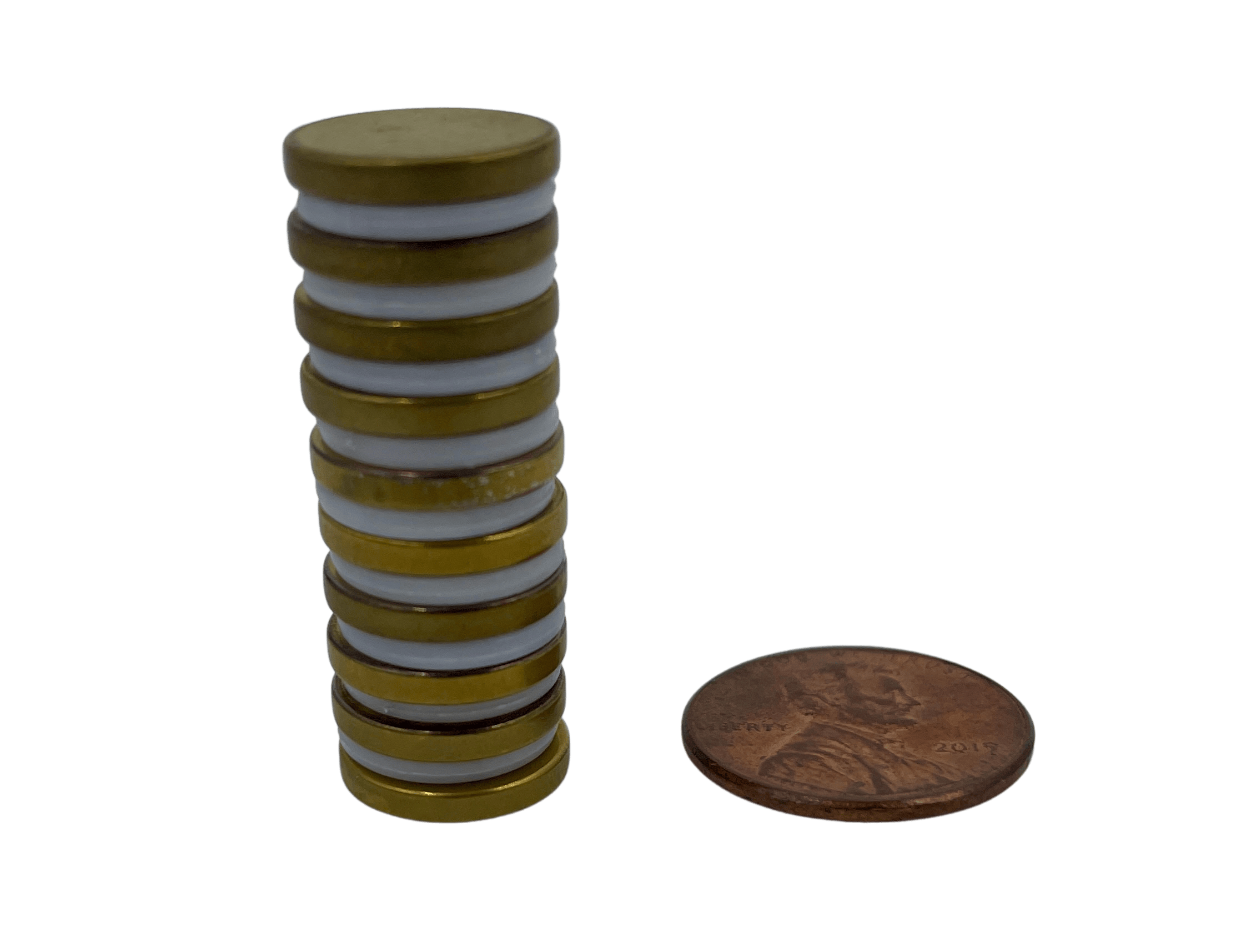 SuperMagnetMan Neodymium Disc Magnet. Used as medical magnets, holding magnets, sensor magnets, consumer electronics magnets. These small magnets are strong rare earth neodymium magnets with Titanium Nitride coating.