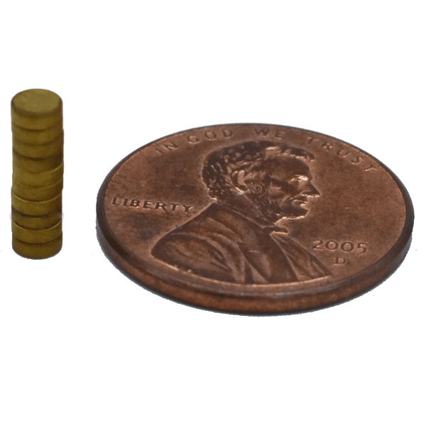 SuperMagnetMan Neodymium Disc Magnet.  Used as medical magnets, holding magnets, sensor magnets, consumer electronics magnets.  These small magnets are strong rare earth neodymium magnets also used as automotive magnets.