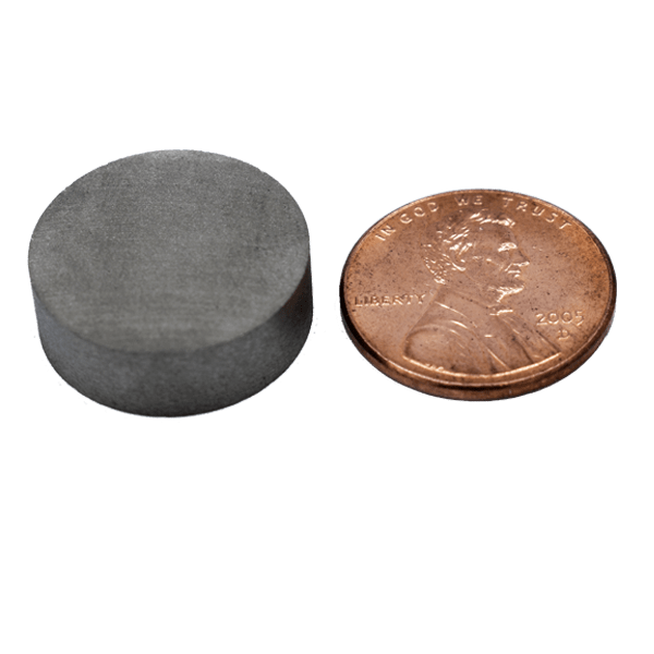 SuperMagnetMan Samarium Cobalt Disc Magnet.  Great as high temperature magnets. Used as aerospace magnets, military magnets, sensor magnets, consumer electronics magnets.  These disc magnets are strong rare earth SmCo magnets also used as automotive magnets.
