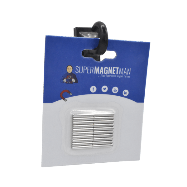 SuperMagnetMan Neodymium Cylinder Magnet.  Used as medical magnets, holding magnets, sensor magnets, consumer electronics magnets.  These cylinder magnets are strong rare earth neodymium magnets also used as automotive magnets.