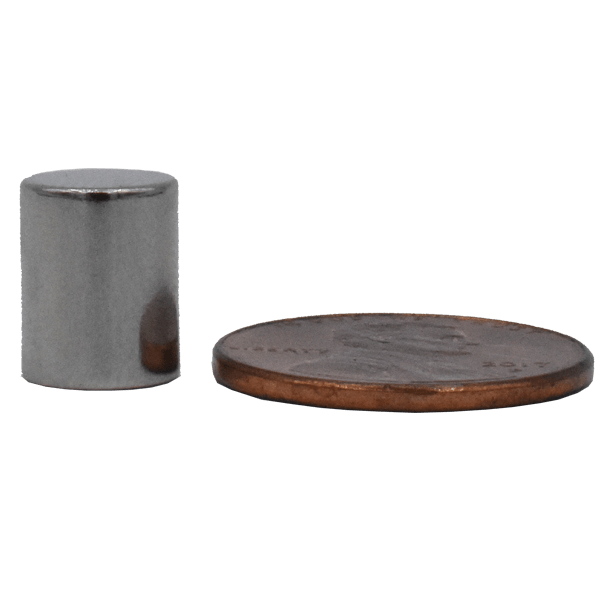 SuperMagnetMan Neodymium Cylinder Magnet.  Used as medical magnets, holding magnets, sensor magnets, consumer electronics magnets.  These cylinder magnets are strong rare earth neodymium magnets also used as automotive magnets.