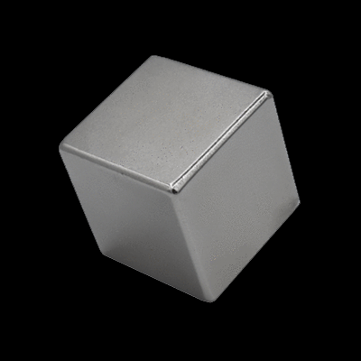 Cube magnétique 2 x 2 x 2mm Néodyme N45, Nickelé - force 100g