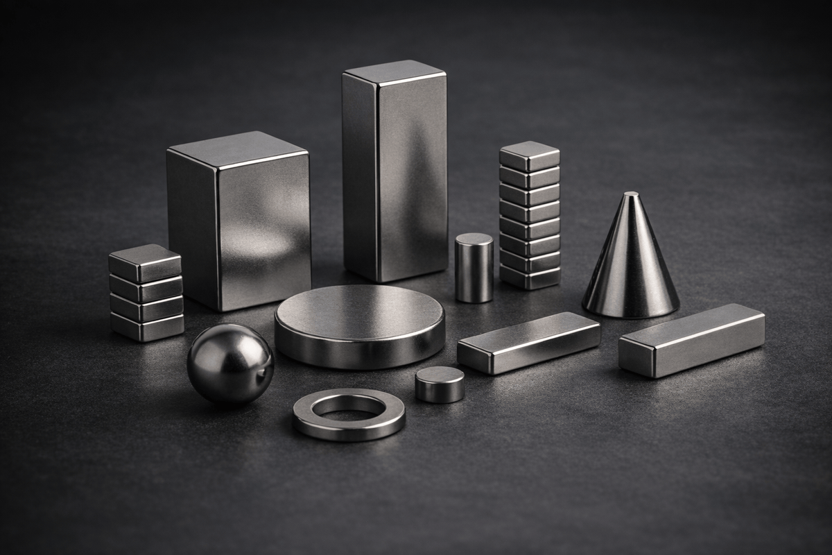 Many different magnet shapes and sizes