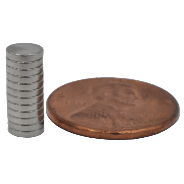 SuperMagnetMan Neodymium Disc Magnet.  Used as medical magnets, holding magnets, sensor magnets, consumer electronics magnets.  These disc magnets are strong rare earth neodymium magnets also used as automotive magnets. 