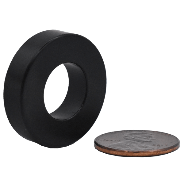 SuperMagnetMan Neodymium Ring Magnet.  Used as medical magnets, motor magnets, sensor magnets, consumer electronics magnets.  These ring magnets are strong rare earth neodymium magnets also used as automotive magnets.  www.supermagnetman.com