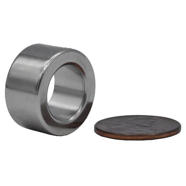 SuperMagnetMan Neodymium Ring Magnet.  Used as medical magnets, motor magnets, sensor magnets, consumer electronics magnets.  These ring magnets are strong rare earth neodymium magnets also used as automotive magnets.  www.supermagnetman.com