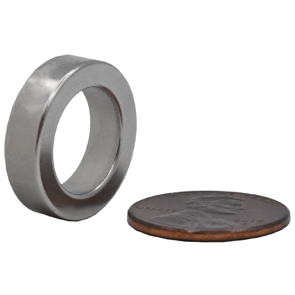 SuperMagnetMan Neodymium Ring Magnet.  Used as medical magnets, motor magnets, sensor magnets, consumer electronics magnets.  These ring magnets are strong rare earth neodymium magnets also used as automotive magnets.  www.supermagnetman.com