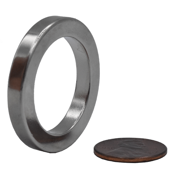 SuperMagnetMan Neodymium Ring Magnet.  Used as medical magnets, motor magnets, sensor magnets, consumer electronics magnets.  These ring magnets are strong rare earth neodymium magnets also used as automotive magnets.  www.supermagnetman.com