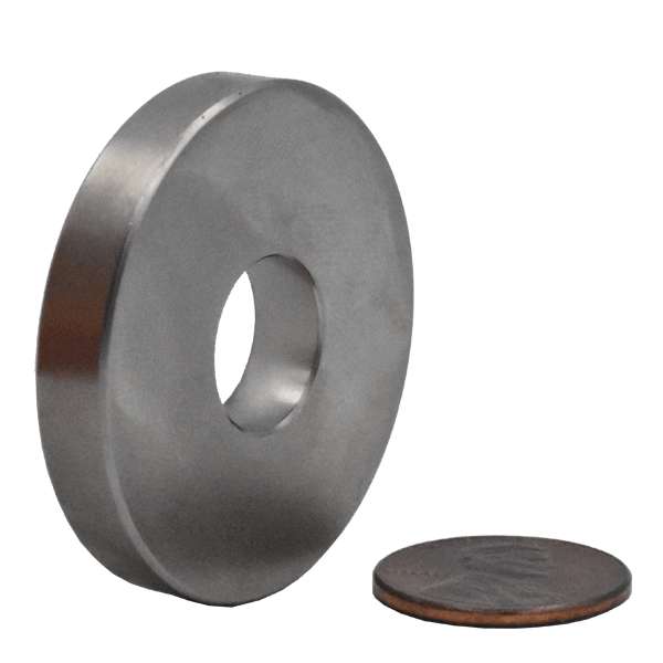 SuperMagnetMan Neodymium Ring Magnet.  Used as medical magnets, motor magnets, sensor magnets, consumer electronics magnets.  These ring magnets are strong rare earth neodymium magnets also used as automotive magnets.  www.supermagnetman.com