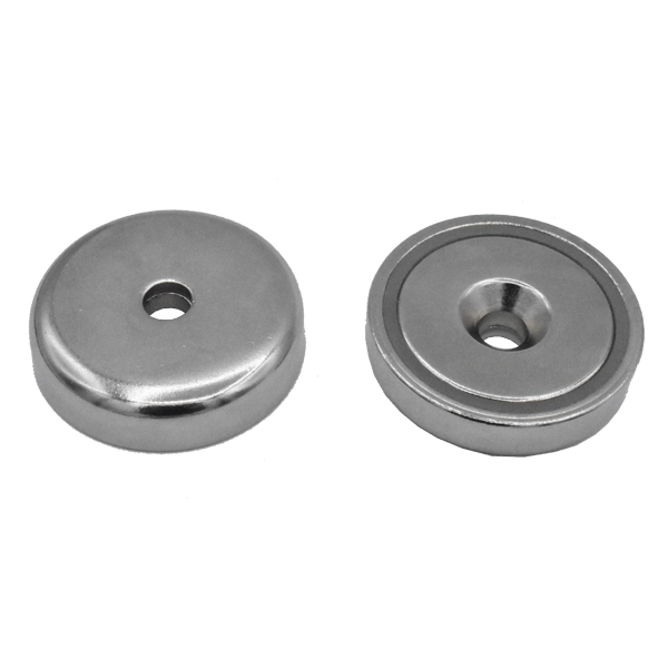 SuperMagnetMan Cap Magnet.  Also known as Pot Magnet. Excellent as holding magnets.  Provides a strong holding magnet in a smaller area.  These holding magnets can provide greater holding and pull force. www.supermagnetman.com