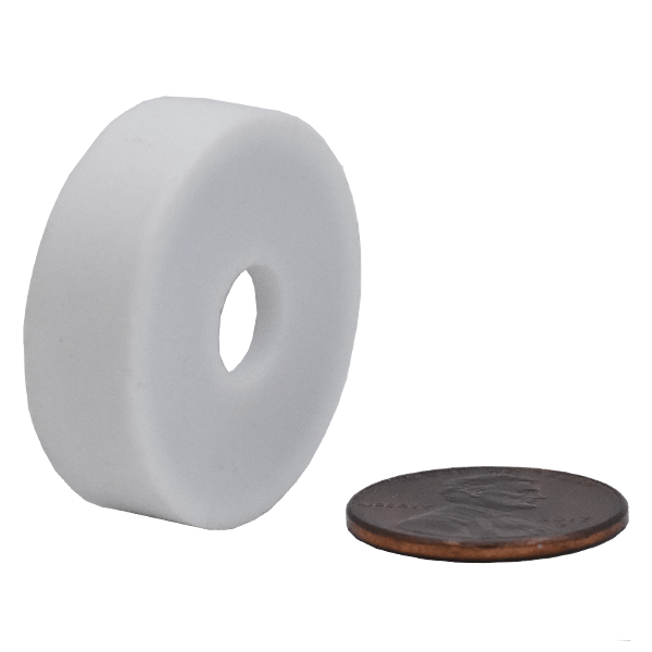 SuperMagnetMan Teflon coated neodymium ring magnet.  Used as medical magnets, sensor magnets, motor magnets, and consumer electronics magnets.  Teflon coated ring magnets are strong rare earth magnets and the Teflon coating provides great protection to the neodymium magnet.  www.supermagnetman.com