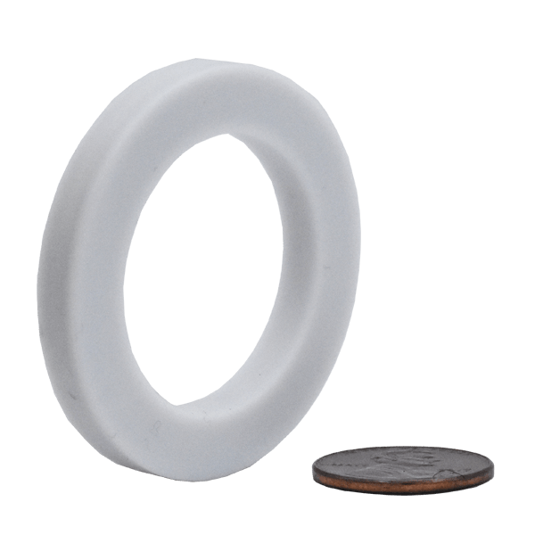 SuperMagnetMan Teflon coated neodymium ring magnet.  Used as medical magnets, sensor magnets, motor magnets, and consumer electronics magnets.  Teflon coated ring magnets are strong rare earth magnets and the Teflon coating provides great protection to the neodymium magnet.  www.supermagnetman.com